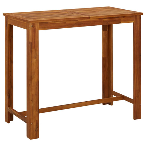 vidaXL Bar Table Solid Acacia Wood 120x60x105 cm