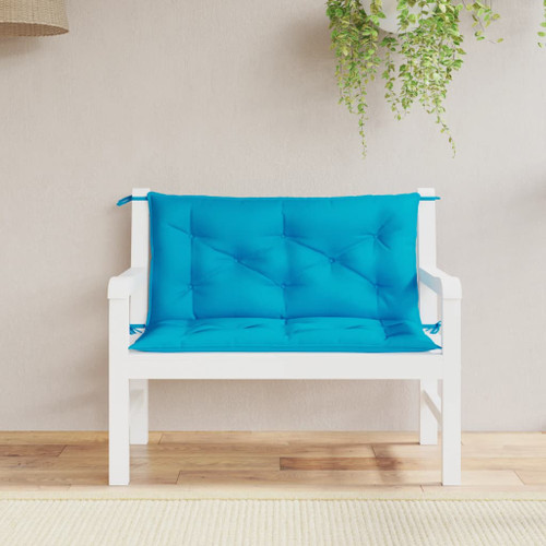 vidaXL Garden Bench Cushion Light Blue 100x(50+50)x7cm Oxford Fabric