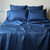 BedVoyage Luxury 100% viscose from Bamboo Quilted Coverlet, Queen - Indigo