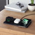SATECHI Trio Wireless Charging Pad for Smartphones, Smart Watch & AirPods - Bla