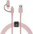 NATIVE UNION Belt 2M Cable 3-in-1 Lightning, Micro and Type-C - Rose