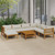 vidaXL 8 Piece Garden Lounge Set with Cream Cushion Solid Acacia Wood