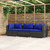 vidaXL 3-Seater Sofa with Cushions Grey Poly Rattan