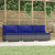 vidaXL 3-Seater Sofa with Cushions Grey Poly Rattan