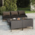 vidaXL 6 Piece Garden Lounge Set with Cushions Poly Rattan Dark Grey