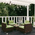 vidaXL 5 Piece Garden Lounge Set with Cushions Poly Rattan Brown