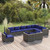 vidaXL 10 Piece Garden Lounge Set with Cushions Poly Rattan Grey