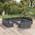 vidaXL 12 Piece Garden Lounge Set with Cushions Grey Poly Rattan