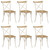 vidaXL Cross Chairs 6 pcs White Solid Mango Wood