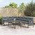 vidaXL Garden Corner Sofa Anthracite Steel and Textilene