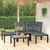 vidaXL 5 Piece Garden Lounge Set Black and Grey Poly Rattan