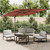 vidaXL Cantilever Garden Parasol with Aluminium Pole Terracotta 400x300 cm