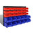 vidaXL Wall Mounted Garage Plastic Storage Bin Set 30 pcs Blue & Red