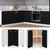vidaXL Corner Bottom Cabinet Black 75.5x75.5x81.5 cm Engineered Wood