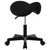 vidaXL Work Stool Black Faux Leather