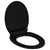 vidaXL Soft-close Toilet Seat with Quick-release Design Black