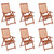 vidaXL Folding Garden Chairs 6 pcs Solid Acacia Wood