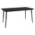 vidaXL Garden Dining Table Black 150x80x74 cm Steel and Glass