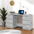 vidaXL Writing Desk Concrete Grey 140x50x77 cm Engineered Wood