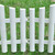 vidaXL White Lawn Divider 17 pcs / 10 m