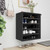 vidaXL Shoe Cabinet Black 60x35x70 cm Engineered Wood