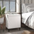 vidaXL Bed Cabinet with Metal Legs White 40x30x50 cm