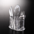 Vague Acrylic Cutlery Holder Bark Clear 21 cm