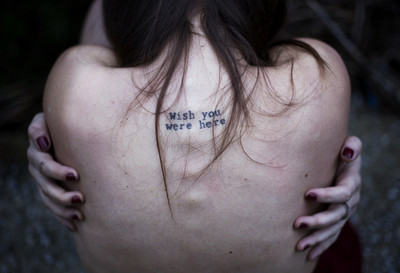 back shoulder quote tattoos