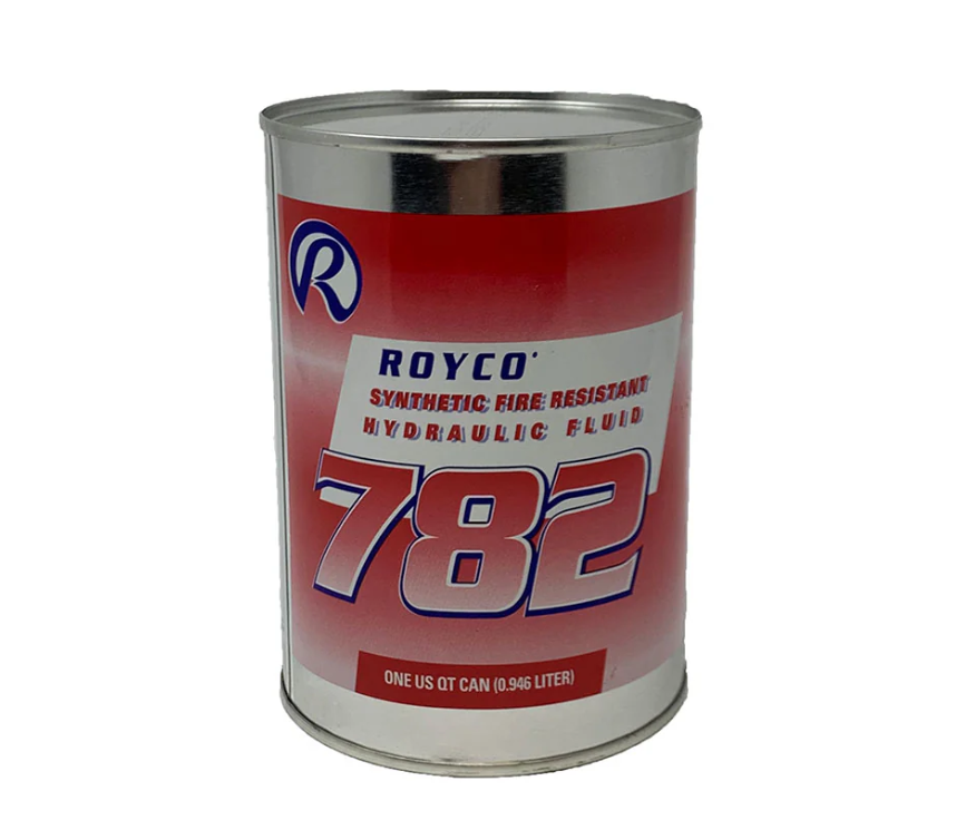 782-1QT Lanxess® Royco® 782 Synthetic Fire-Resistant Hydraulic Fluid 1 Quart Can Red Liquid 782-1QT