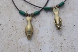 Manatee Necklace - Antique Brass