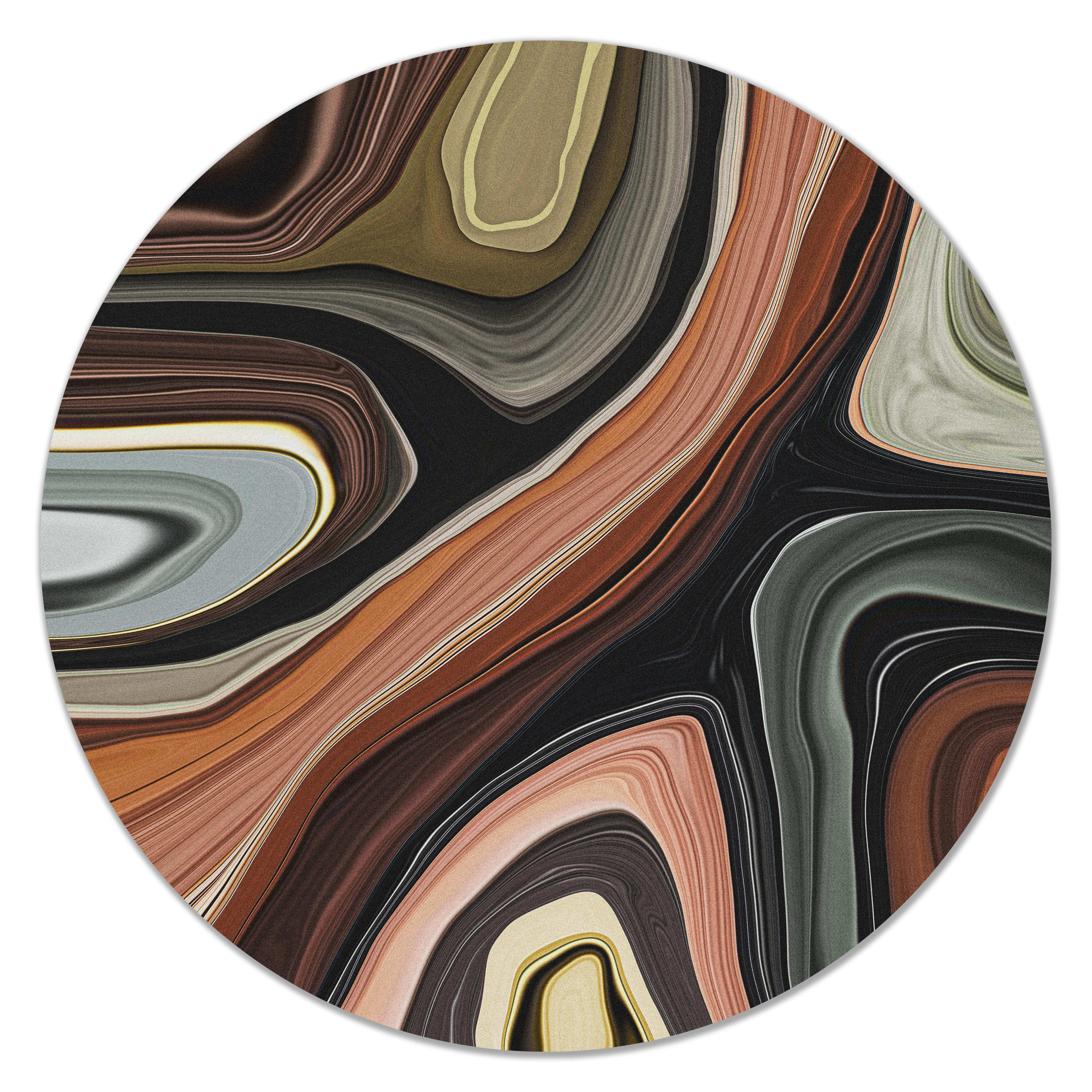 Liquid Layers, Agate, Round Liquid Layers, Agate, Round