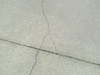Typical cracks on a concrete driveway