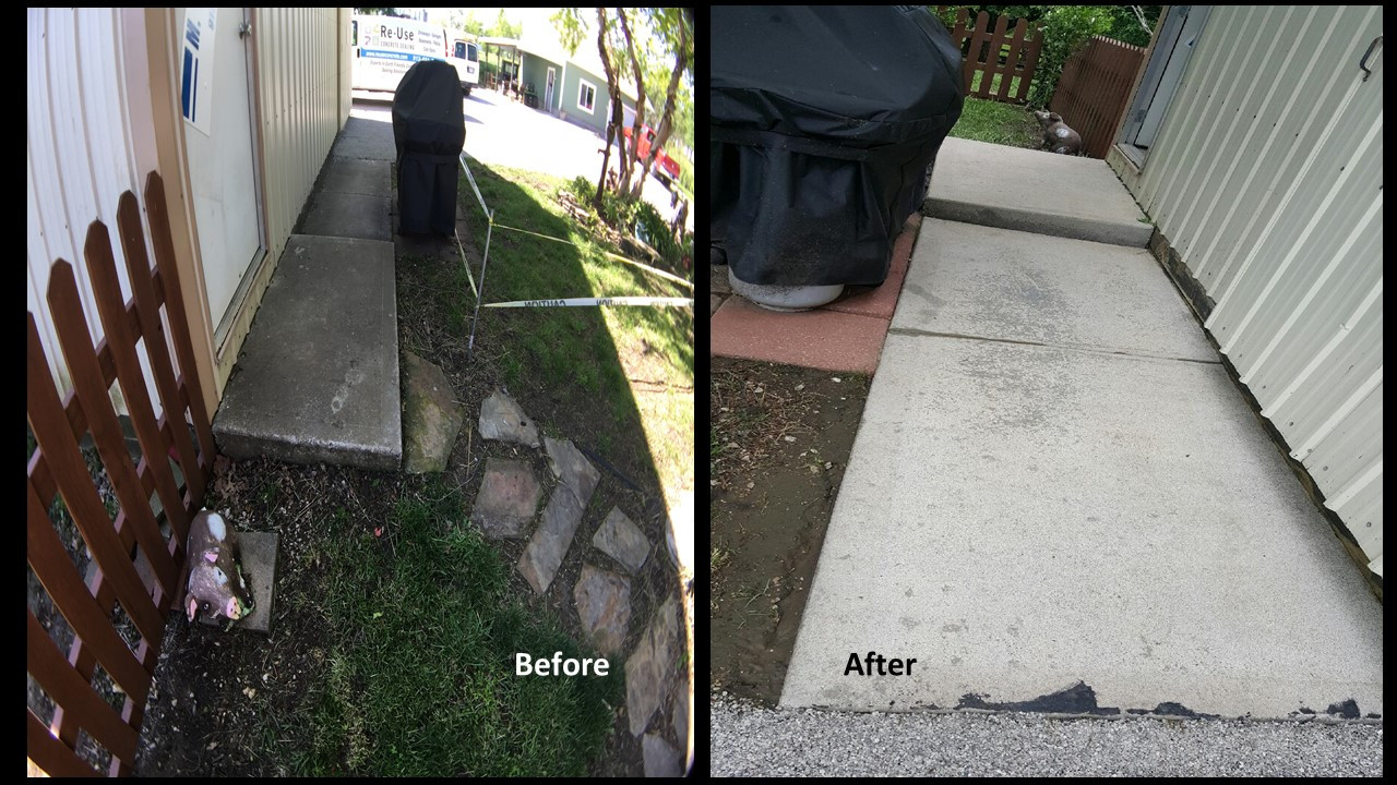 SealGreen Mold and Mildew Cleaner used to clean 25 year old concrete walkway