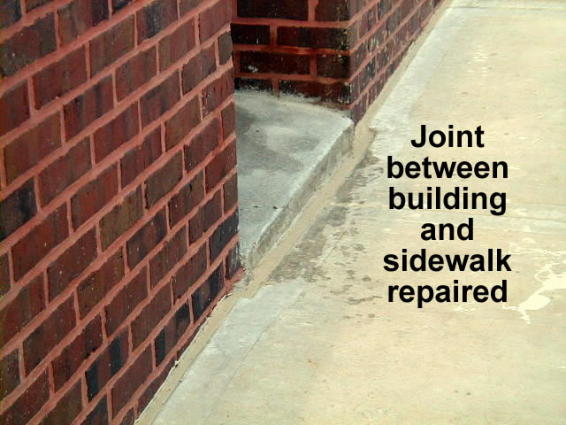 Sealed Expansion joint with 45 SSL Caulk and finish sand
