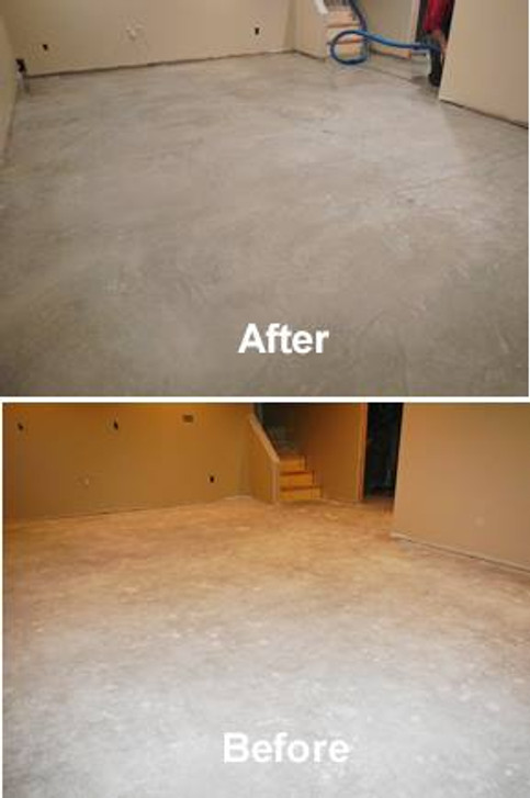 Preparing the concrete floor for color stain and sealer