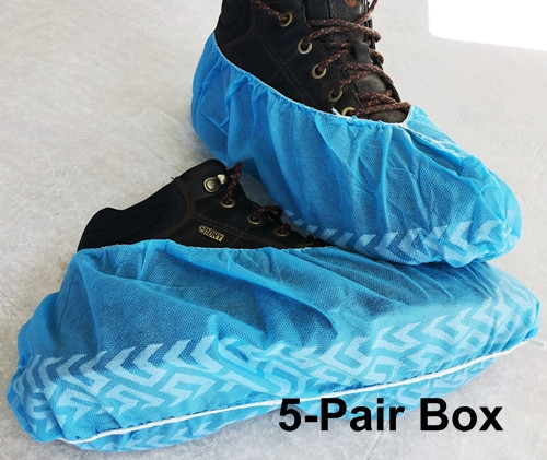 Shoe Guards with Anti-Slip Pattern fit most shoes available in 5-pairs per box