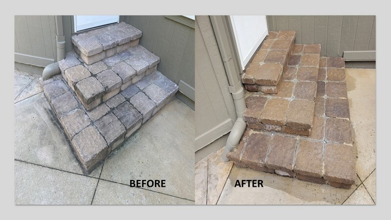 paver cleaner before and after