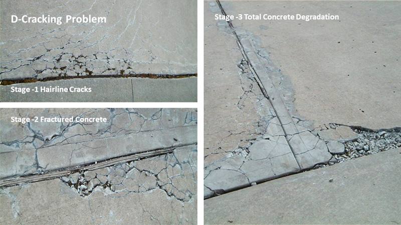 D-Cracking on a Concrete Driveway - SealGreen