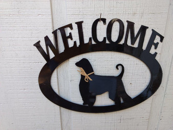 Afghan Hound Welcome Sign