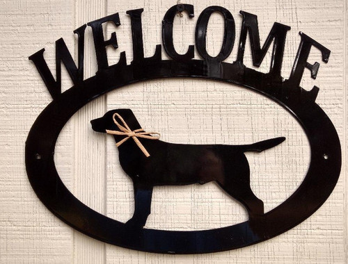 Labrador Retriever Welcome Sign