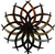 Kinetic Metal Yard Art Double Motion Spinner Natural Metal Color