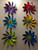 Kinetic Metal Yard Art Garden Flower Motion Spinner