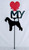 Airedale Terrier Love(heart) Yard Sign Metal Silhouette