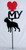 Boston Terrier  Love(heart) Yard Sign Metal Silhouette