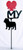 English Bulldog Love(heart) Yard Sign Metal Silhouette