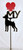 Doberman Love(heart) Yard Sign Metal Silhouette