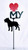 Pitbull Love(heart) Yard Sign Metal Silhouette