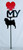 Pug Love(heart) Yard Sign Metal Silhouette