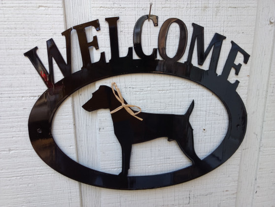 Jack Russel Terrier Welcome Sign