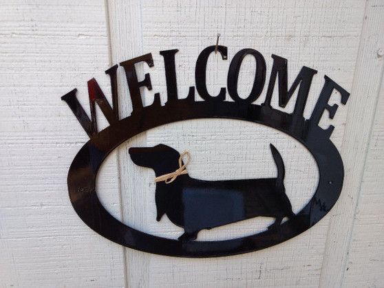 Basset Hound Welcome Sign